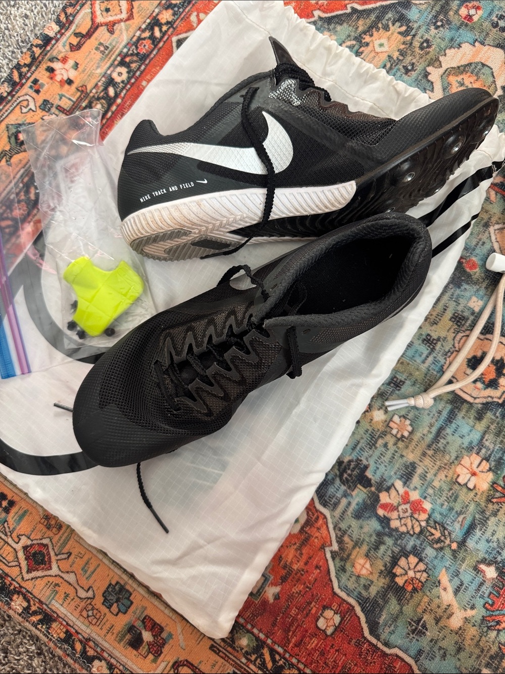 Nike Black & White Sprint Spikes